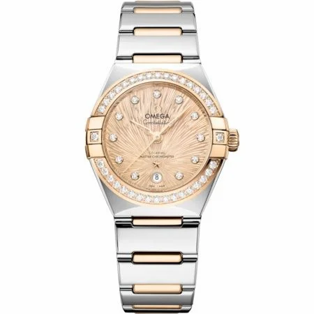 Omega Constellation Manhattan 29 Co-Axial Master Chronometer Stainless Steel - Moonshine Gold - Diamond / Champagne Supernova 131.25.29.20.58.002 (13125292058002)